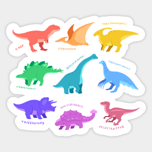 Cute Colorful Dinosaur Character for kids Sticker